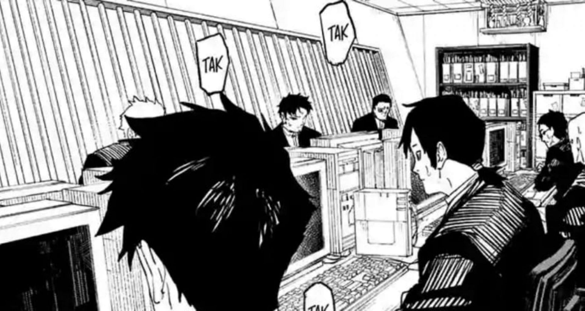 The Kamunabi members monitoring the intruders (Image via Shueisha)